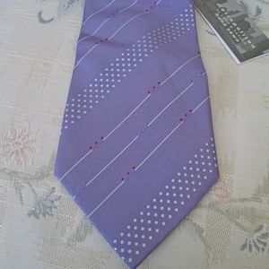 Purple Abstract Striped Silk Neck Tie BRAND NEW